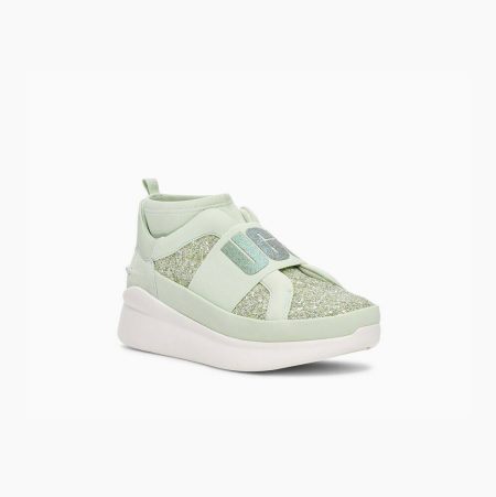 UGG Neutra Chunky Glitter Light Green Sneakers for Women (HCKT15837)